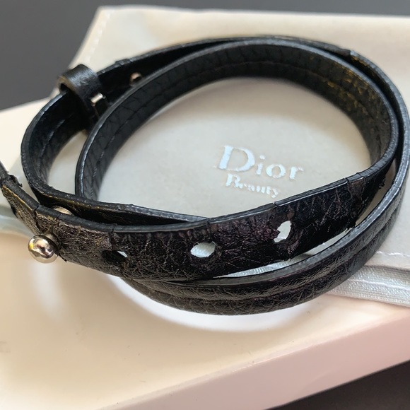 Dior beauty black leather wrap around bracelet - Picture 4 of 8